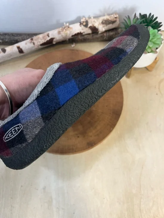 KEEN Howser Slide Plaid Wool Slip-On Clogs - Multi/Blue - Size 9 - Picture 14 of 14